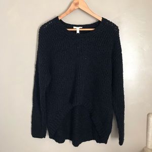 Eileen Fisher Black Cotton Crop Sweater